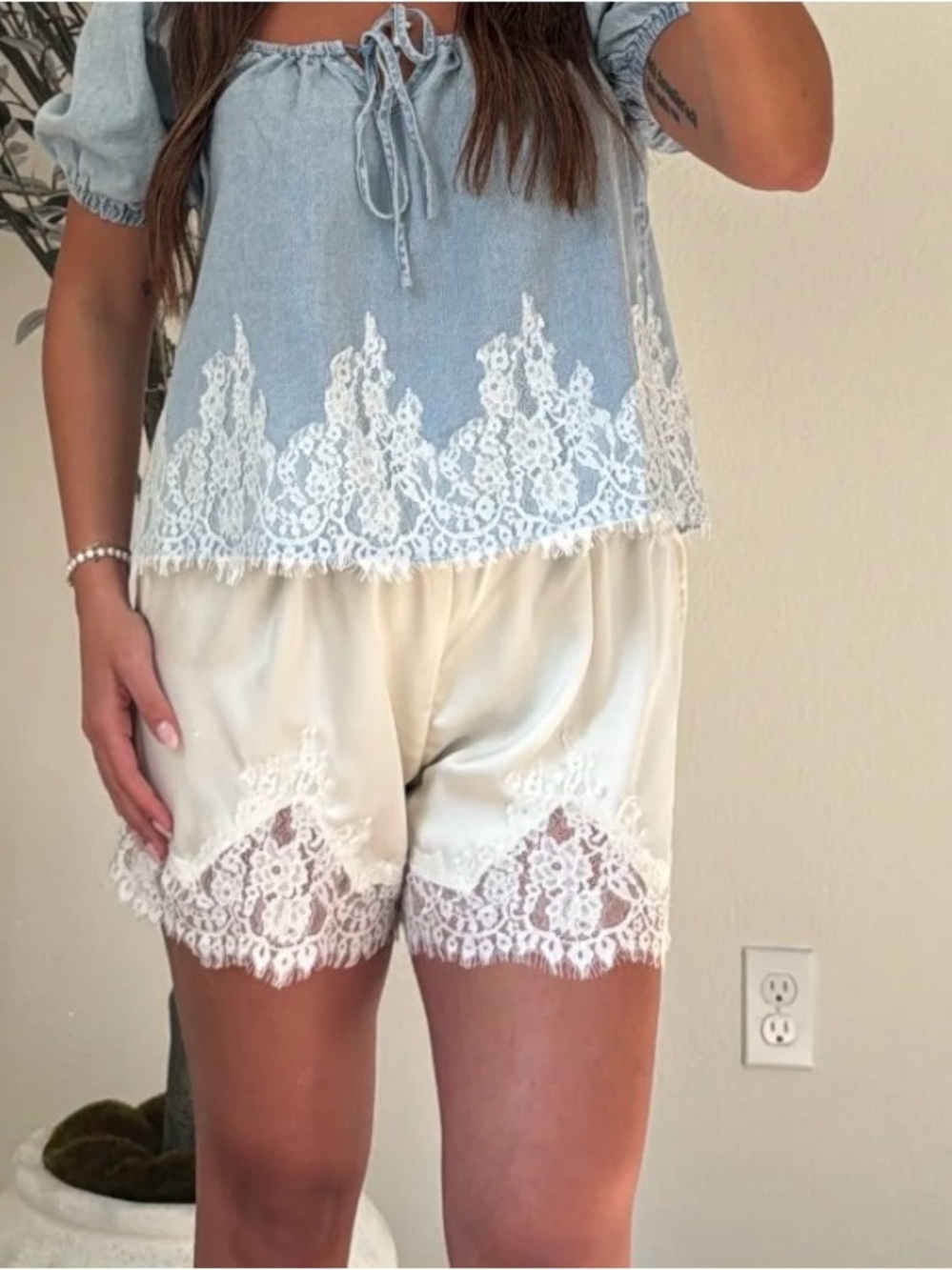 Silky Lace Shorts